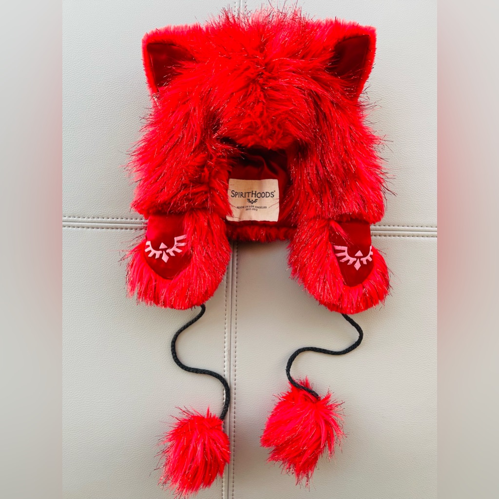 Spirithoods Electric Elf Half-Hood Og Glitter Red Cat Ears Made In La 2011-12